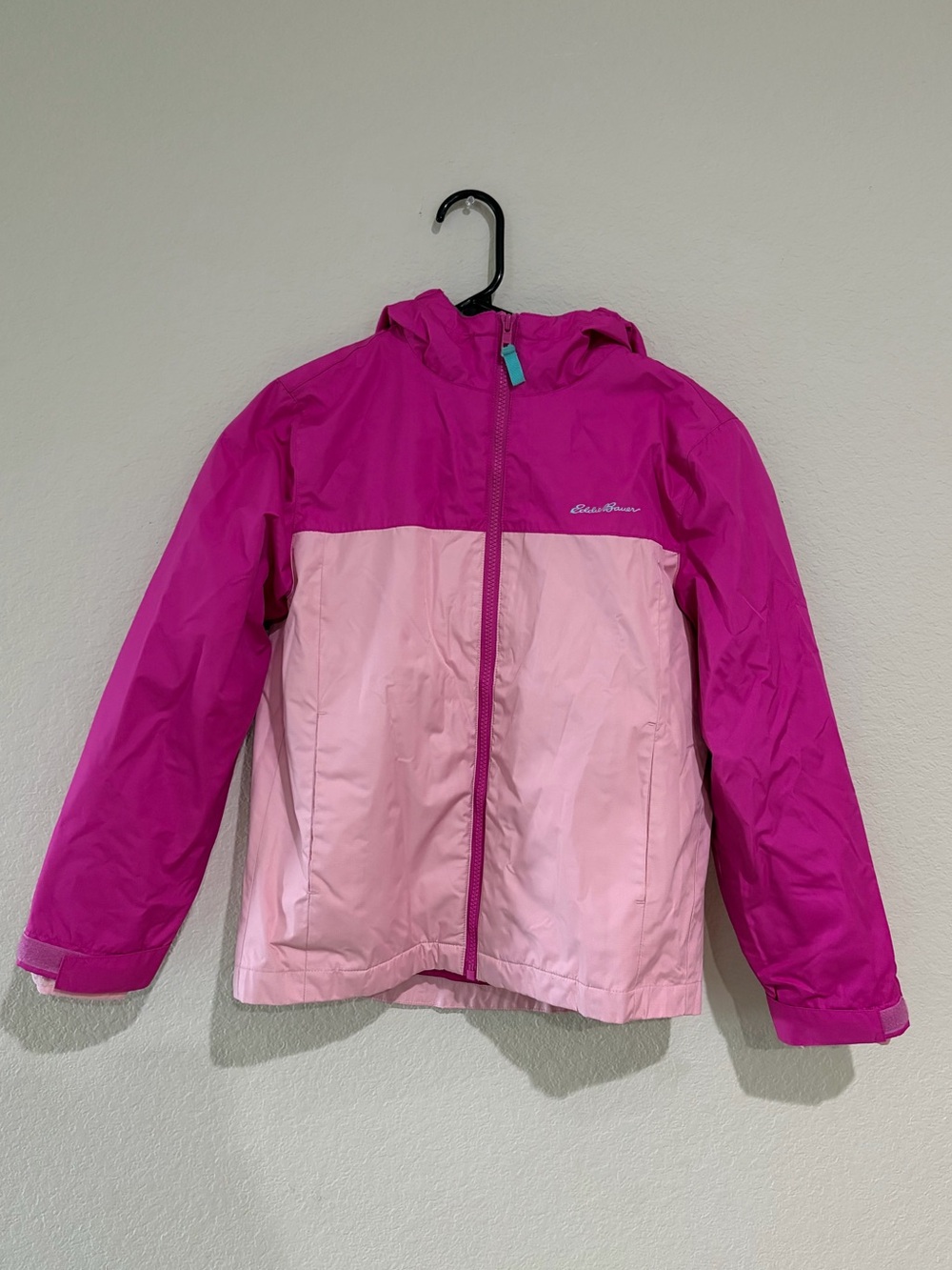 Eddie Bauer Kids M 10/12 3-in-1 Pink Hooded Jacket Removable Fleece Liner